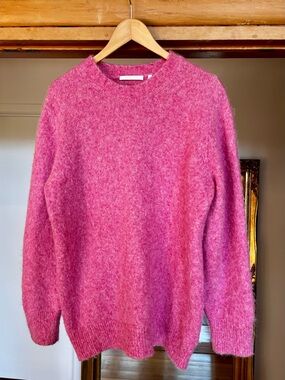 Helmut Lang pink oversized wool alpaca blend sweater size M